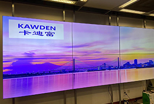 188金宝慱为广州珠江新城发展中心打造智能显示大屏，65寸2X3壁挂液晶拼接屏